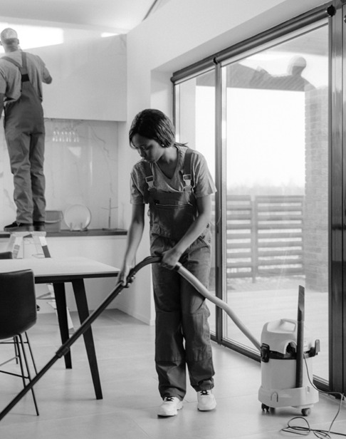 Vacuuming a living space
